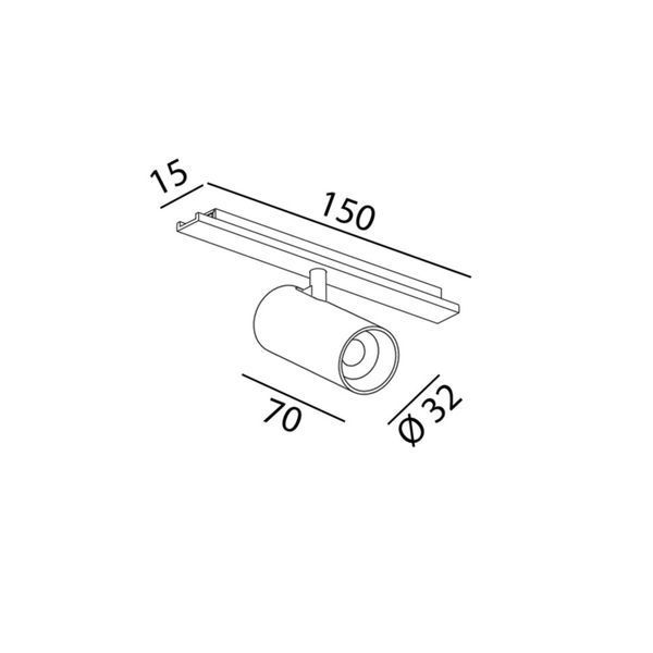 Светильник прожекторный MINI_LINE 42 TUB S A, D32mm, H70mm, CREE 5W, 642lm, 4000K, 36&deg;, CRI>90, IP 20, чёрный (07.3270.5.940.BK) 2593 фото