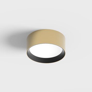 PRISMA L, D199mm, H80mm, LED 16W, 3000К, латунь/черный (02.1980.16.930.BR/BK) 3792 фото