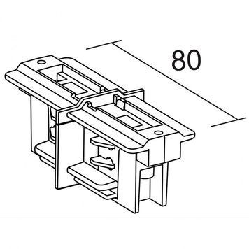 Соединитель линейный, черный (7604Q-10-W30) 28671 фото