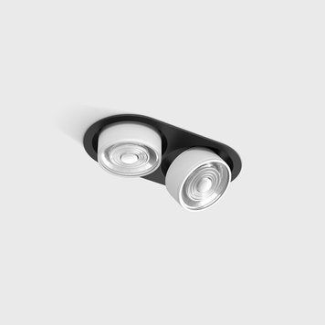 SOL IN MINI X2, L206mm, W111mm, H50mm, LED 2x7W, 3000K, чёрный/белый (01.7522.14.930.BK/WHG) 3462 фото