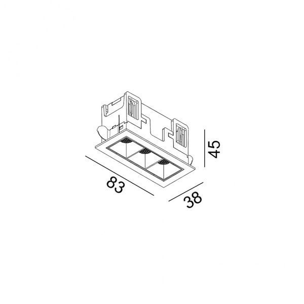 Вбудований світильник LTX VARIO COMFORT 85, L83mm, W38mm, H45mm, LED 4.5W, 4000К, чорний (01.0851.4.940.BK) 43&nbsp;909 фото