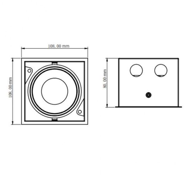 Вбудований світильник LTX KARDAN, L108mm, W108mm, H80mm, LED 9W, 4000К, білий (01.6100.13.940.WH) 00-00050533 фото