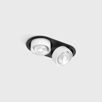 SOL IN MINI X2, L206mm, W111mm, H50mm, LED 2x7W, 3000K, чёрный/белый (01.7522.14.930.BK/WH) 3460 фото