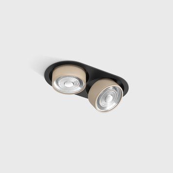 Світильник LTX SOL IN MINI X2, L206mm, W111mm, H50mm, LED 2x7W, 4000K, чорний/sahara beige (01.7522.14.940.BK/SBG) 3459 фото