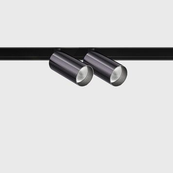 Світильник LTX для трекових систем IN_LINE TUB S A 60 X2, 2 групи, ON/OFF, D30мм, H60мм, L211мм, LED 2x4.5W, 2700K, diamond black (06.2301.14.927.DB.2G) 4056 фото