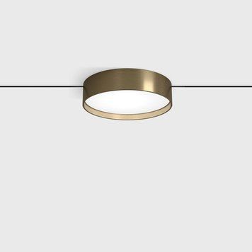 PICO_LINE DISK, D138mm, H34mm, LED 18W, 4000K, DIM, 24V, опаловый/латунь (16.0140.18.940.BR.DIM) 3731 фото