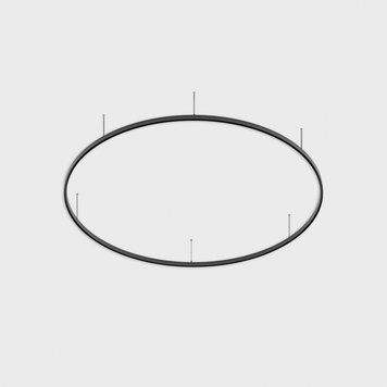 Подвесной радиальный трек IN_RING 300 48V. D3000mm, W30mm, H54mm, чёрный (09.C300.BK) 2738 фото
