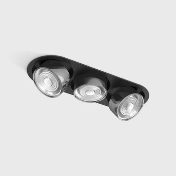 SOL IN MINI X3, L301mm, W111mm, H50mm, LED 3x7W, 3000K, чёрный/хром (01.7523.21.930.BK/CR) 3506 фото