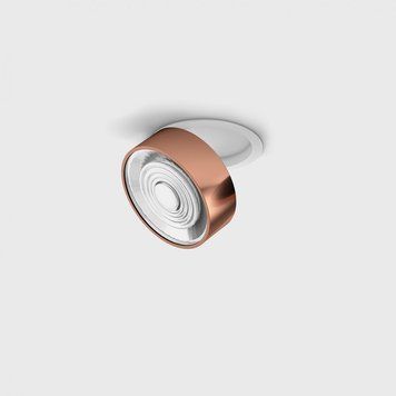 Вбудований світильник LTX SOL IN, D95mm, H33mm, LED 14W 3000K, білий/мідь (01.9533.14.930.WH/CP) 01.9533.14.930.WH + SOL RING COPPER фото
