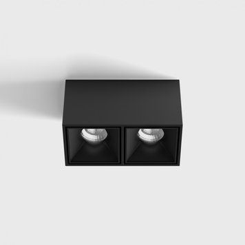 Накладний світильник LTX BLOCK 2, L175mm, W91mm, H100mm, LED 2x10W, 3000К, чорний (02.8020.20.830.BK) 34049 фото