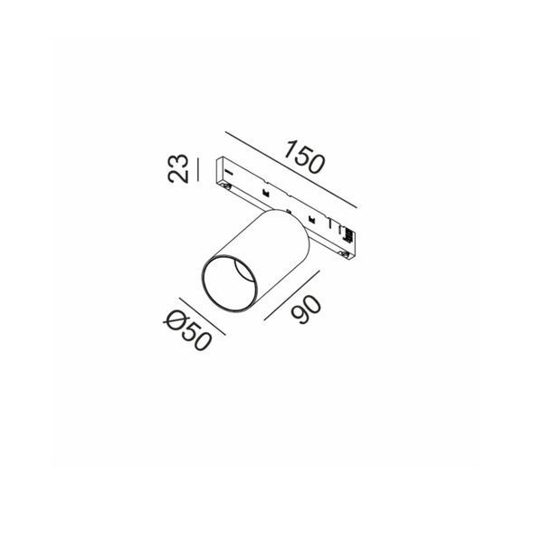 Світильник LTX для трекових систем MICRO_LINE TUB M A 90, D50мм, H90мм, LED 10.8W, 3000К, DALI, sahara beige (14.0591.11.930.DALI.SB) 2992 фото