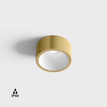 Світильник LTX INVISIBLE MINI OUT, D55mm, H58mm, LED 6.3W, 2700K, латунь/білий (01.2203.7.927.BR/WH) 3402 фото