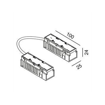 Світильник LTX для трекових систем З'єднувач електричний IN_LINE ELECTRICAL JOINT FLEX, 4-х провідний, білий (06.S2LE60.WH.4x) 3073 фото