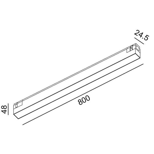 IN_LINE LINEA 800 DALI 4x, L800mm, W24.5mm, H48mm, LED 18W, 4000К, опаловый/белый (06.8000.18.940.WH.DALI.4x) 3943 фото