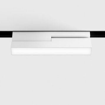 Світильник LTX для трекових систем IN_LINE LINEA B 205, 2 групи, ON/OFF, L205mm, W24.5mm, H107mm, LED 6W, 4000К, опаловий/білий (06.2053.6.940.WH.2G) 4153 фото