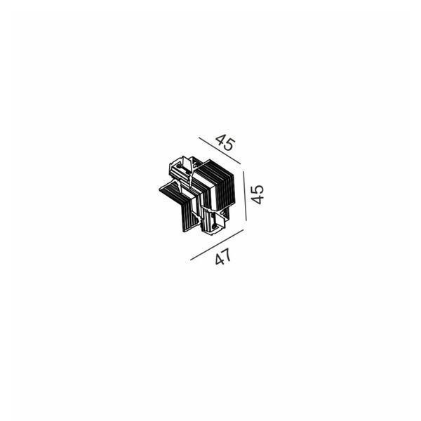 Світильник LTX для трекових систем З'єднувач вбудований MICRO_LINE CORNER R IN, чорний (14.R90IN.BK) 3020 фото