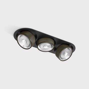 Світильник LTX SOL IN MINI X3, L301mm, W111mm, H50mm, LED 3x7W, 3000K, чорний/бронза (01.7523.21.930.BK/BZG) 3500 фото