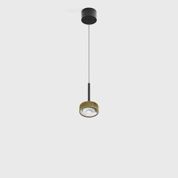 Світильник LTX SOL MINI P, D75мм, H135мм, 7W LED, 24&ordm;, 3000K, IP20, чорний/латунь (03.7530.7.930.BK/BRG) 3234 фото