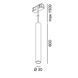 Світильник LTX для трекових систем IN_LINE TUB S P 600, D30мм, H600мм, LED 7W, 3000К, чорний (06.0360.8.930.BK) 43440 фото 2