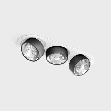 SOL IN MINI X3, L301mm, W111mm, H50mm, LED 3x7W, 3000K, белый/чёрный (01.7523.21.930.WH/BK) 3548 фото