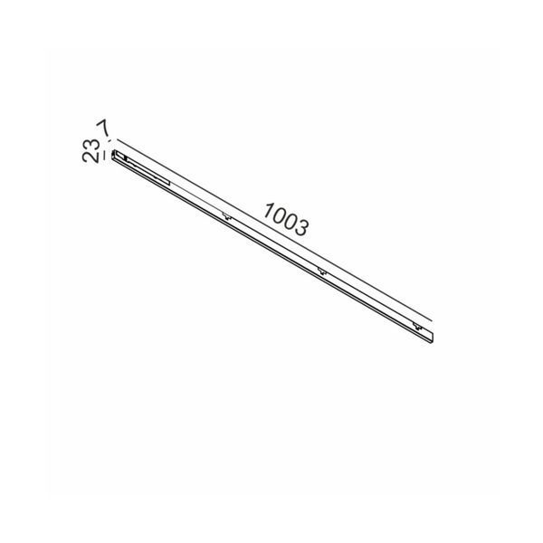 MICRO_LINE LINEA 1003, L1003mm, W7mm, H23mm, LED 12W, 3000К, чёрный (14.1003.12.930.BK) 3017 фото