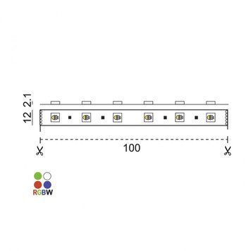 Светодиодная гибкая RGBW лента. L5000mm, w12mm, h2.1mm, 19.2W/m, 24V, цена за м.п. (11.24.60.19.20.050.RGBW) 11.24.60.19.20.050.RGBW фото