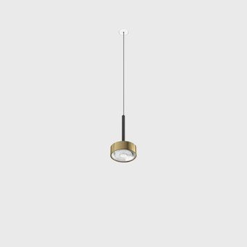 Світильник LTX SOL MINI P NANO, D75мм, H135мм, 7W LED, 24&deg;, 4000K, IP20, чорний/латунь (03.7531.7.940.BK/BR) 3231 фото