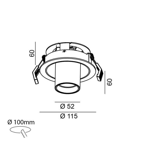 Світильник LTX TUB M OUT, D52mm, H60mm, LED 12W 4000K, латунь (01.0593.9.940.BR) 3546 фото