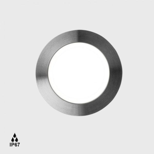 Вбудований світильник LTX IN WALL DOT, D46mm, H34mm, LED 1.4W, 3000К, сталь (08.3854.R1.930.SS) 08.3854.R1.830.SS фото