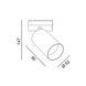 Світильник LTX для трекових систем IN_LINE TUB M A 90, D52, H90mm, LED 10.8W, 4000К, хром/чорний (06.0591.14.940.CR/BK) 3831 фото 2