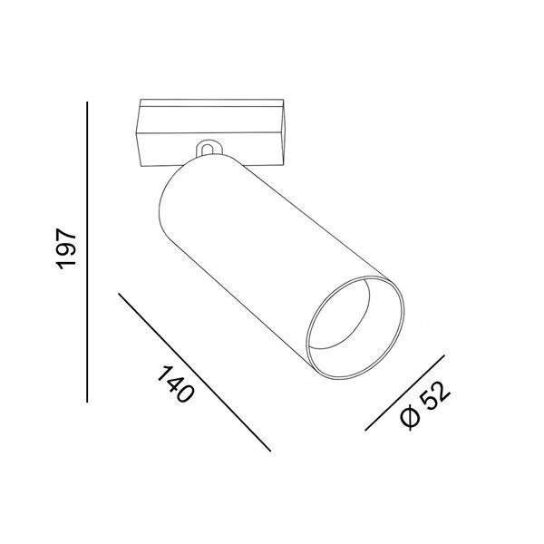 Світильник LTX для трекових систем IN_LINE TUB M A 140, D52mm, H140mm, LED 19W, 3000К, бронза/чорний (06.0514.19.930.BZ/BK) фото Трекові системи 48V