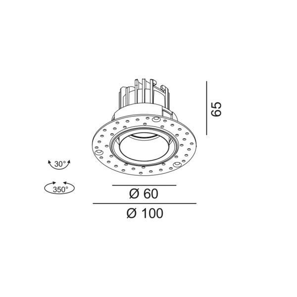 Світильник LTX TUB M R, D60мм, H65мм, LED 11W 3000K, IP20, чорний/midnight (01.0598.11.930.BK/MN) 3308 фото