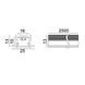 PROFILE MINI TRIM. L2500mm, h13mm, w25mm (12.2513.25) 12.2513.25 фото 2