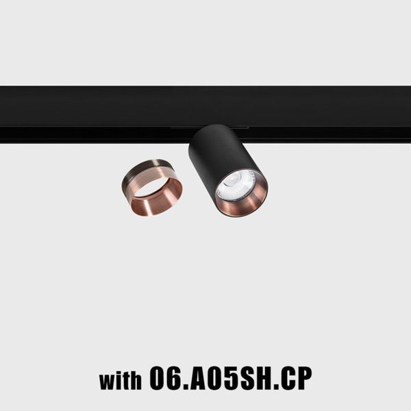 Світильник LTX для трекових систем IN_LINE TUB M A 90 DALI, D52mm, H90mm, LED 10.8W, 4000К, DIM DALI, білий/чорний (06.0591.14.940.WH.DALI) фото Трекові системи 48V