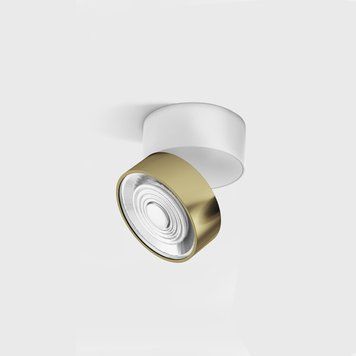 Світильник LTX SOL SURF, D95mm, H78mm, LED 14W 4000K, білий/латунь (02.9533.14.940.WH/BR) 2958 фото