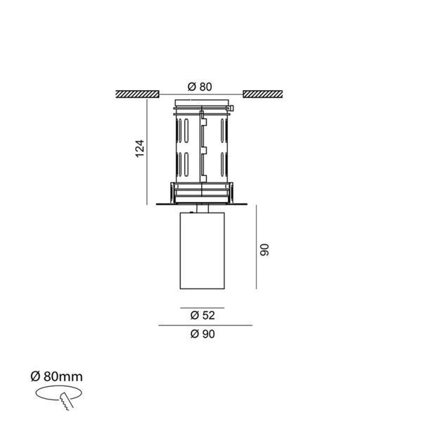 TUB M INT, D52mm, L90mm, H124mm, LED 9W, 4000К, черный (01.0592.9.940.BK) 2485 фото