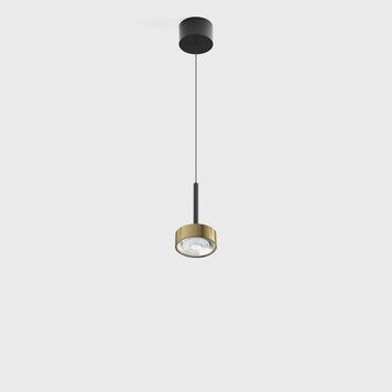 Світильник LTX SOL MINI P, D75мм, H135мм, 7W LED, 24&ordm;, 3000K, IP20, чорний/латунь (03.7530.7.930.BK/BR) 3228 фото