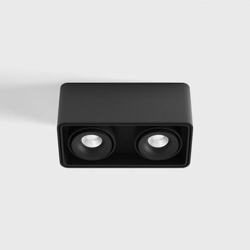 Накладний світильник LTX BOX 2, L200mm, W100mm, H85mm, LED 2x10W, 3000К, чорний (02.8040.20.830.BK) 34053 фото