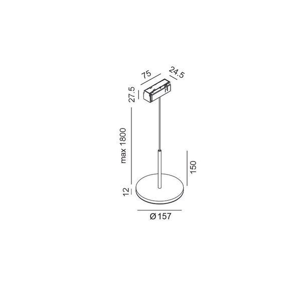 Світильник LTX для трекових систем IN_LINE DISK, D157mm, LED 15W, 3000К, чорний (06.1570.15.930.BK) 2484 фото