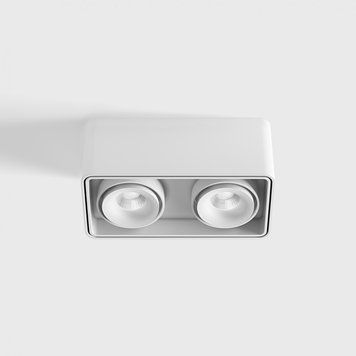 Накладний світильник LTX BOX 2, L200mm, W100mm, H85mm, LED 2x10W, 3000К, білий (02.8040.20.830.WH) 34054 фото