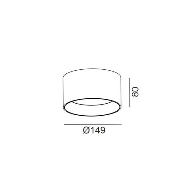 PRISMA M, D149mm, H80mm, LED 13W, 4000К, черный (02.1580.13.940.BK) 3769 фото