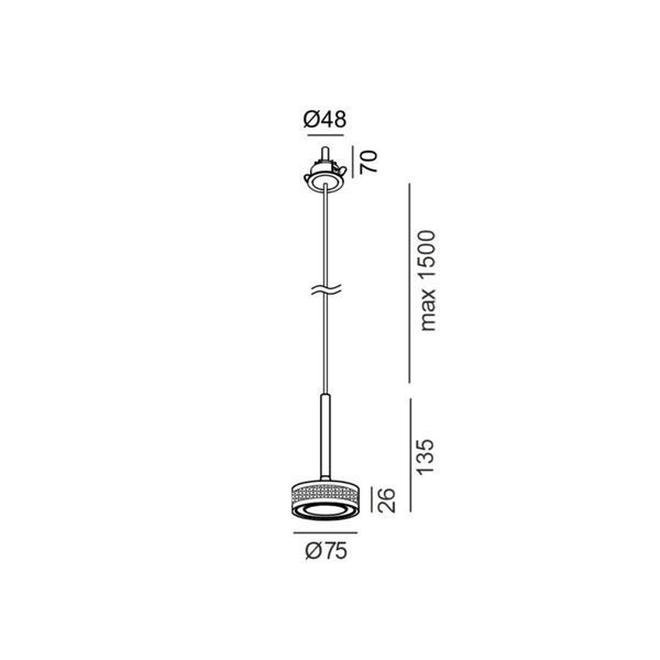 Світильник LTX SOL MINI P NANO, D75мм, H135мм, 7W LED, 24&deg;, 3000K, IP20, чорний (03.7532.7.930.BK/BKG) 3226 фото