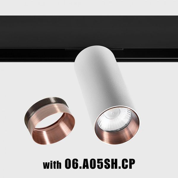 Світильник LTX для трекових систем IN_LINE TUB M A 140, D52mm, H140mm, LED 19W, 3000К, білий/чорний (06.0514.19.930.WH) 00-00050390 фото