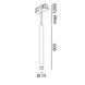 Світильник LTX для трекових систем IN_LINE TUB XS P, D15мм, H600мм, LED 2.4W, 3000К, латунь (06.0160.2.930.BR) 06.0160.2.930.BR фото 2