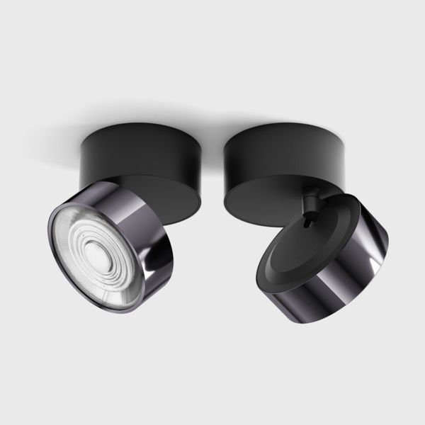 Світильник LTX SOL SURF, D95mm, H78mm, LED 14W 4000K, чорний/diamond black (02.9533.14.940.BK + SOL RING DIAMOND BLACK) 2550 фото