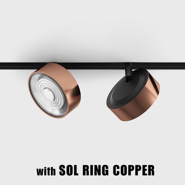 Світильник LTX для трекових систем IN_LINE SOL, D95mm, H33mm, LED 10.8W, 3000К, чорний (06.9533.14.930.BK) 43930 фото