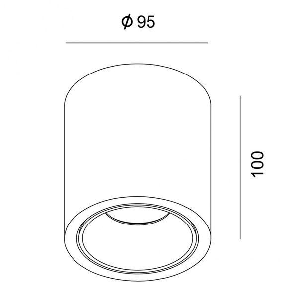 Світильник LTX ROLL, D95mm, H100mm, LED 9W, 3000К, білий (02.0800.10.930.WH) 856 фото