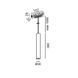 Світильник LTX для трекових систем IN_RING TUB S P 300, D30mm, H300mm, LED 7W, 50&ordm;, 3000K, чорний (09.0331.8.930.BK) 3643 фото 2