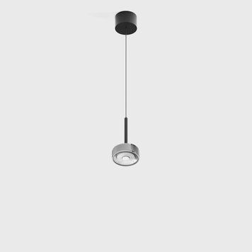 Світильник LTX SOL MINI P, D75mm, H135mm, 7W LED, 24&ordm;, 3000K, IP20, чорний/хром (03.7530.7.930.BK/CRG) 3270 фото