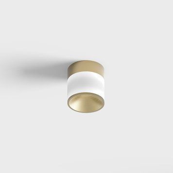 GLOW S, D100mm, H105mm, LED 9W, 3000К, опаловый/латунь (02.0910.9.930.BR) 3761 фото